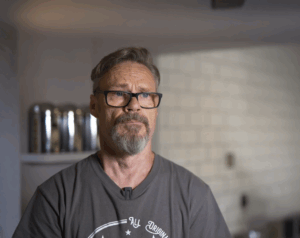 Carl customer testimonial portrait for Arabescato Quartz worktops