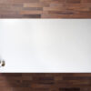 White Thasos Porcelain worktop slab shown from above with a clean bright white surface on a wood background