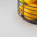 Close-up of Ice White Quartz worktop surface showing a smooth finish and subtle texture detail