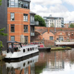 Narrow boat moored on a canal as part of Paul’s Ice White Quartz worktop testimonial