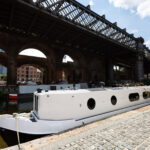 Narrow boat exterior photo for Paul’s Ice White Quartz worktop testimonial project