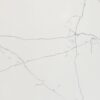 Close-up of White Macaubus Quartz showing fine grey veining across a bright white surface